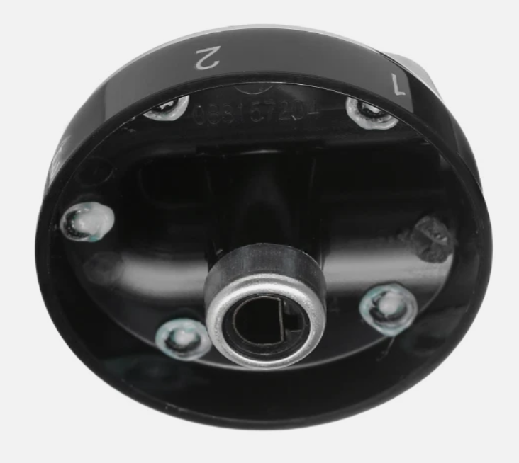 Compatible to fit Belling 60EDO, 601EDO; New World 601EDO, 601EDOM, 541ETC, 551ETC Series Hotplate Black & Chrome Control Knob