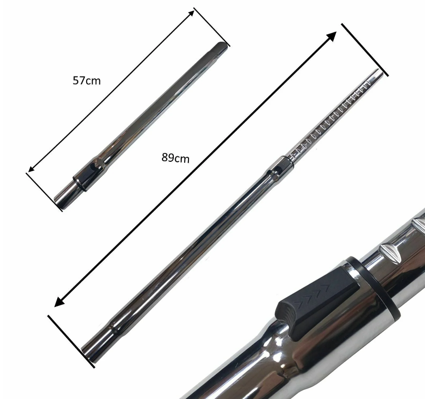 Universal Vacuum Cleaner Black Plastic Floor Nozzle & Tool Accessory Kit with Telescopic Extension Rod Tube (35mm)