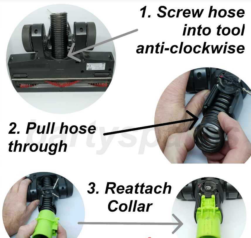 Repair Lower Hose Pipe Tube to fit VAX Blade Stick Cordless Vacuum Cleaner Floor Tool Head