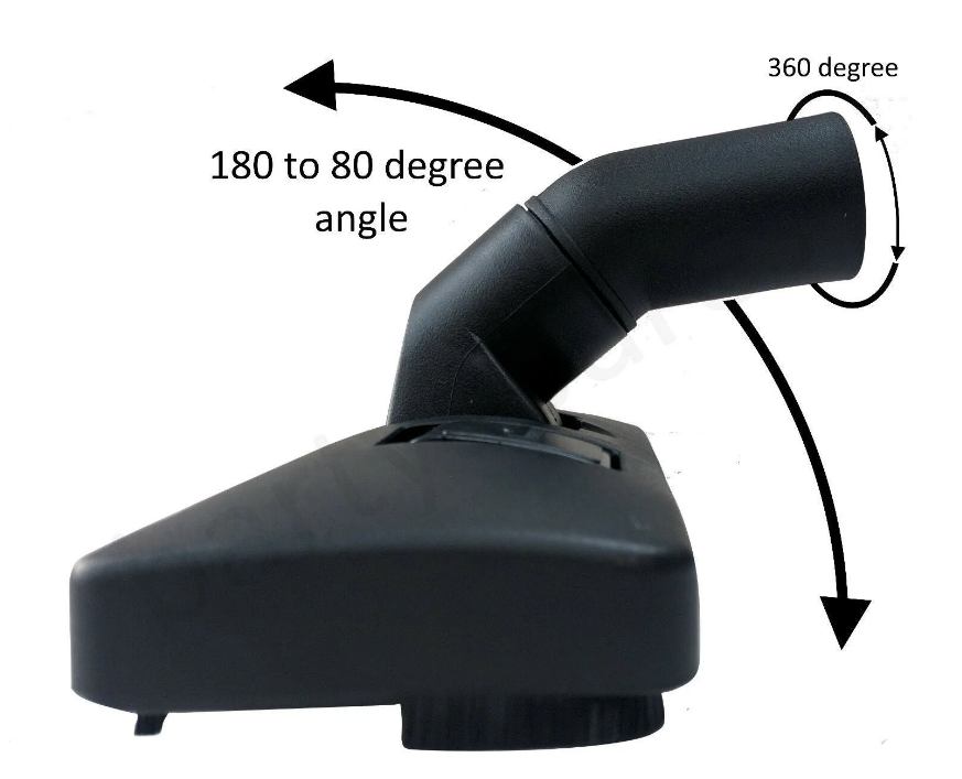 Universal Vacuum Cleaner Black Plastic Floor Nozzle & Tool Accessory Kit with Telescopic Extension Rod Tube (35mm)